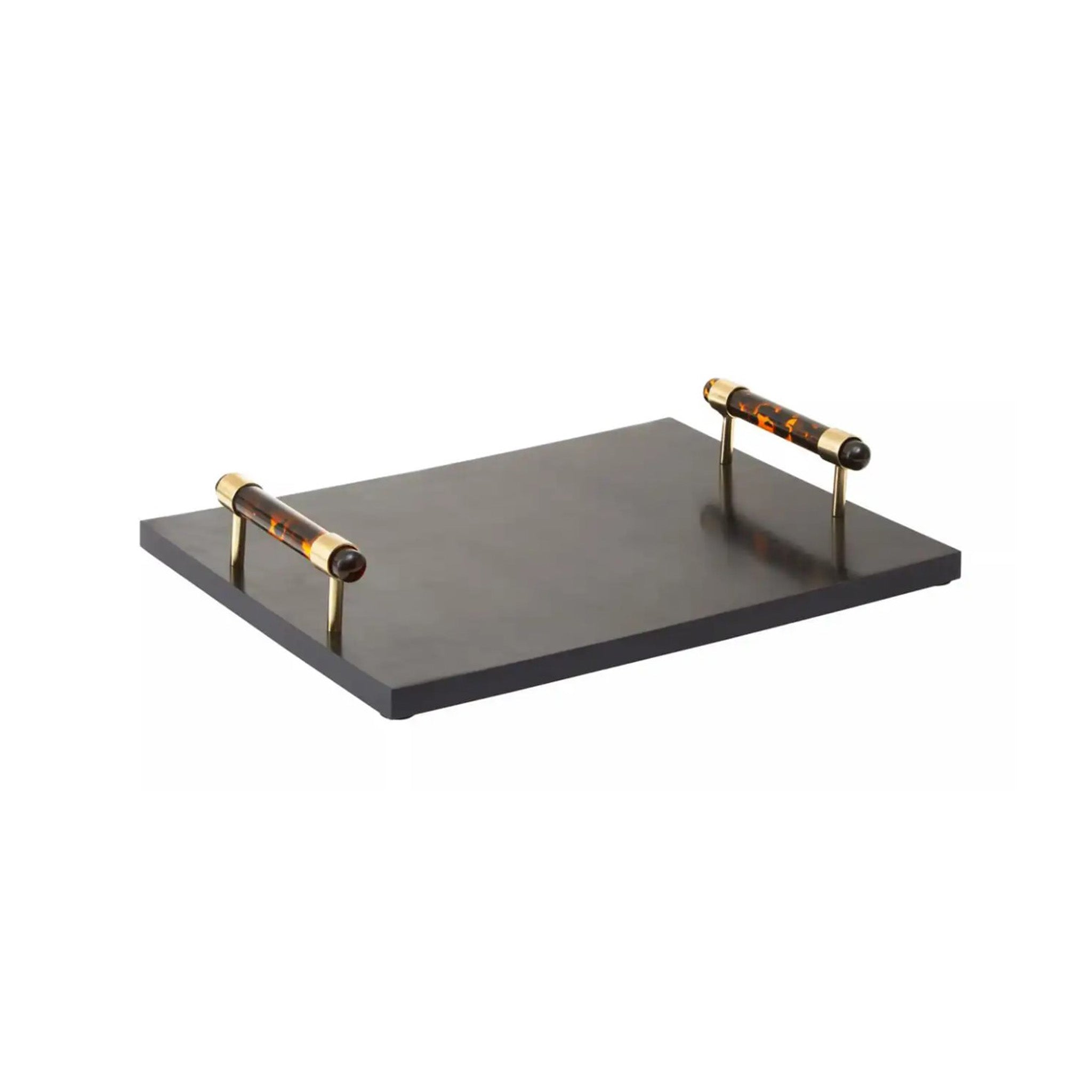 Rectangular Tortoise Shell Handle Tray